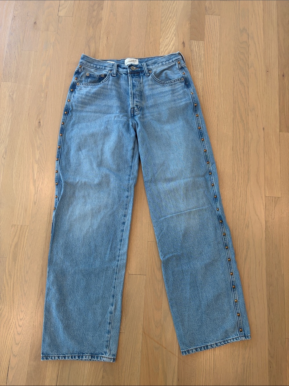Universal Thread Light Blue Baggy Jeans with Side Studs